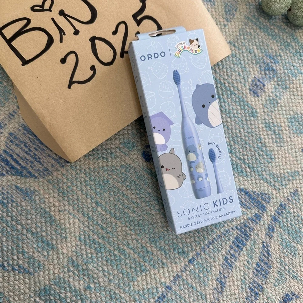 New ORDO Sonic Kids' Battery Toothbrush - Squishmallows Samir - Blue